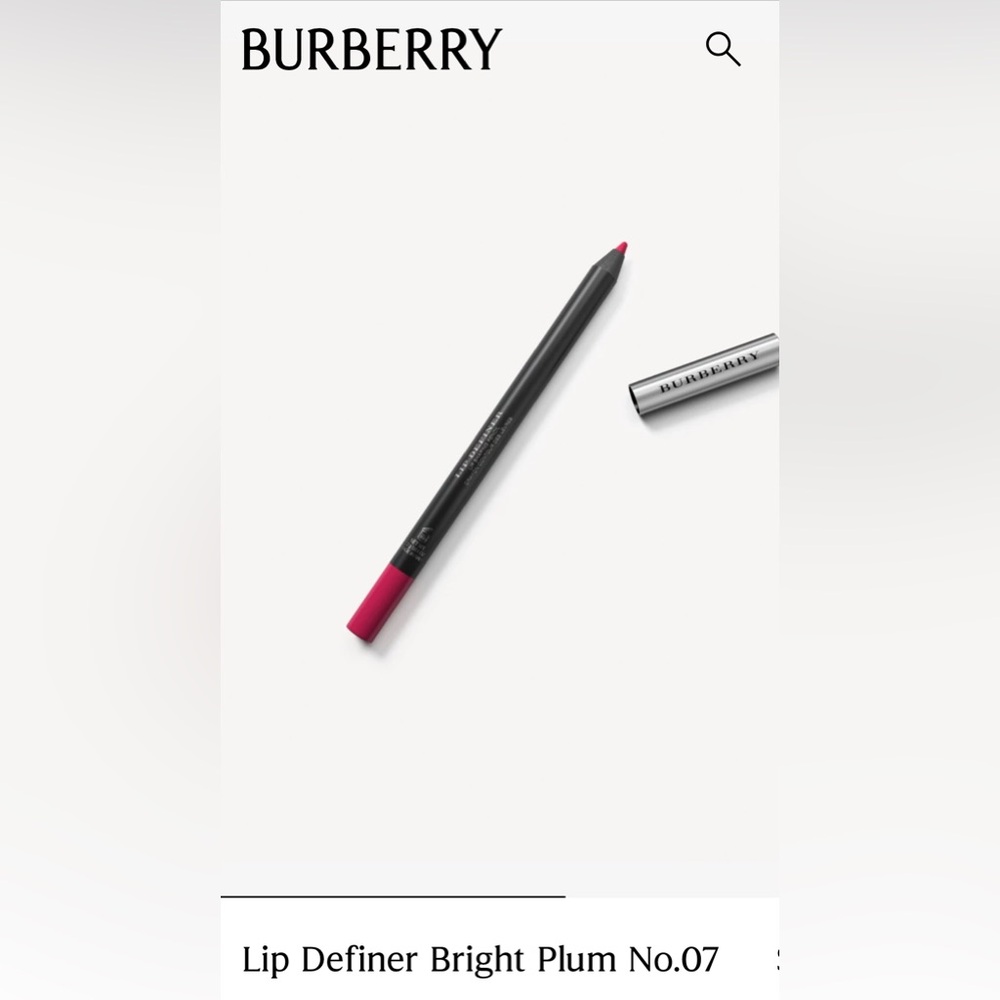 NIB [Burberry] Luxe Lip Definer Shaping Pencil & Sharpener in Bright Plum No. 7 - Picture 16 of 16